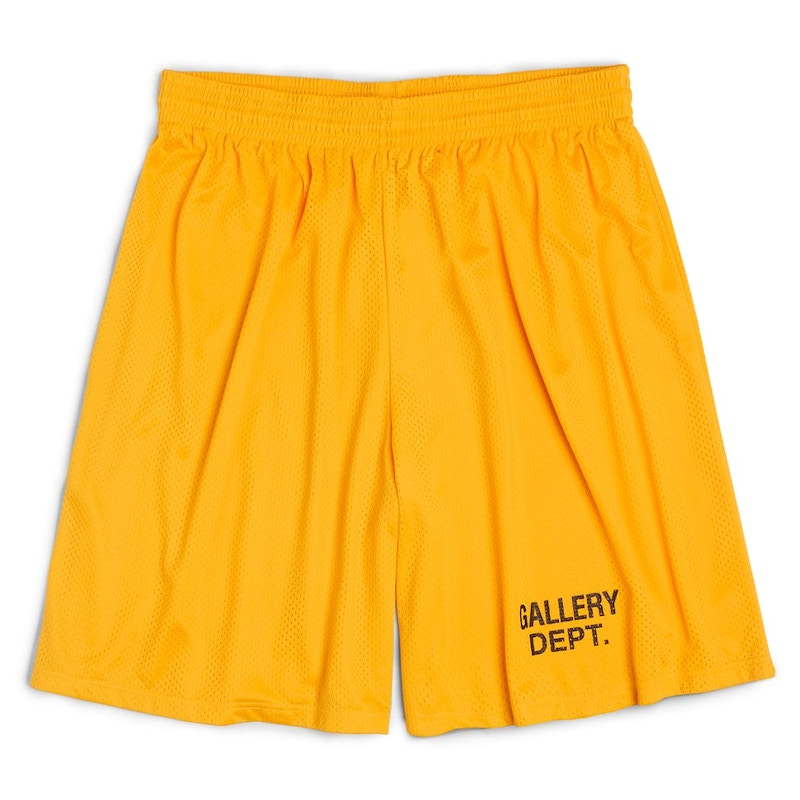 Gallery Dept. Studio English Logo Gym Shorts Yellow