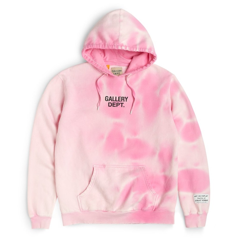 Gallery Dept. Sunfaded Centered Logo Hoodie Pink