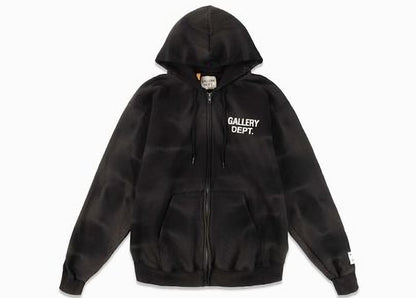 Gallery Dept. Vintage English Zip Up Hoodie Black