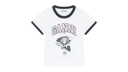 Ganni Basic Jersey Witch Small Tee White