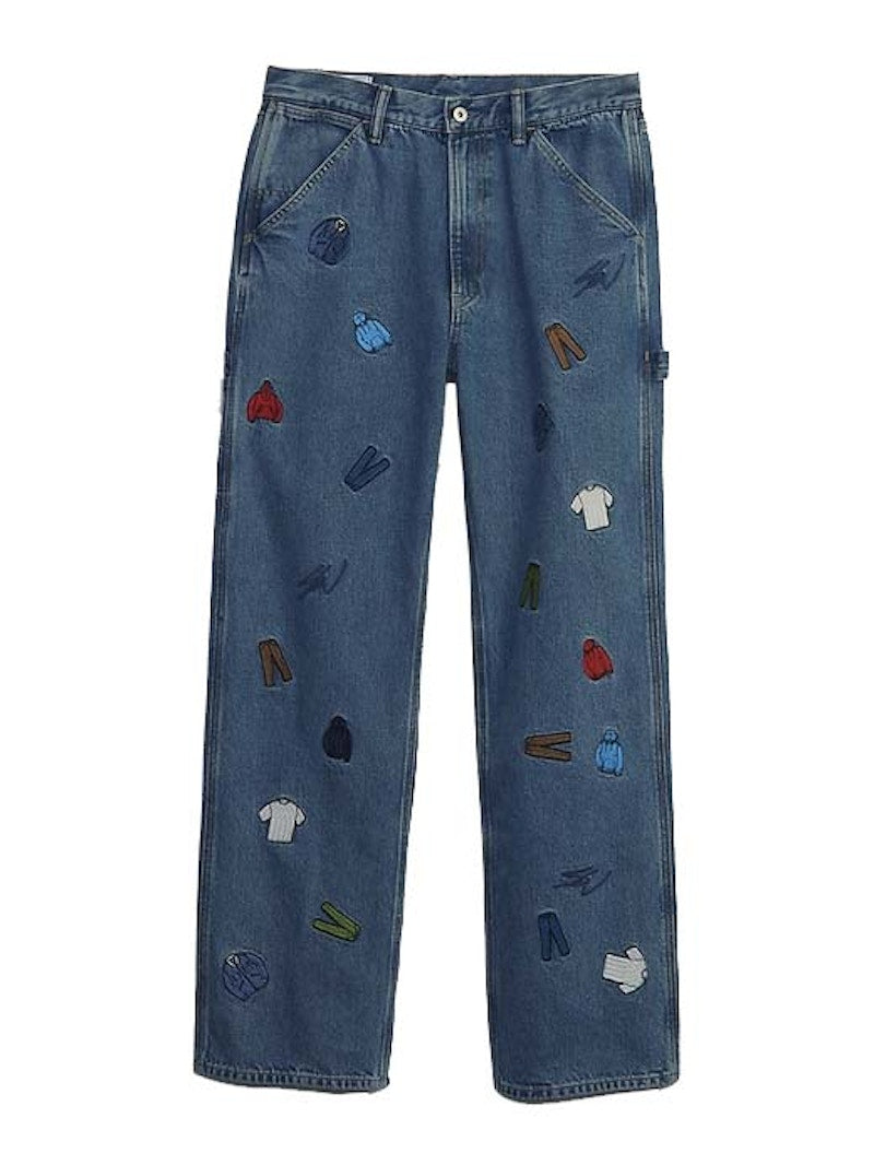 Gap Re-Issue × Sean Wotherspoon Embroidered Denim Relaxed Carpenter Jeans with Washwell Light Denim