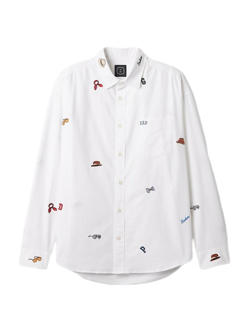 Gap x DAP Embroidered Oxford Shirt Optic White