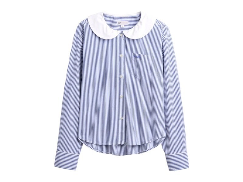 Gap x Sandy Liang Women's Poplin Oversized Shirt Matisse Blue