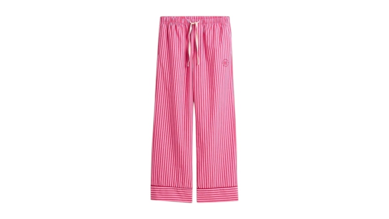 Gap x Summer Fridays Relaxed Poplin Stripe PJ Pants Stripe Red Online Exclusive