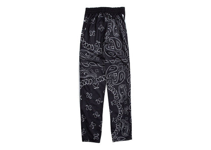Garment Workshop Bandana Paisley Hidden Zip Pants Black