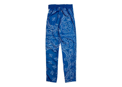 Garment Workshop Bandana Paisley Hidden Zip Pants Blue