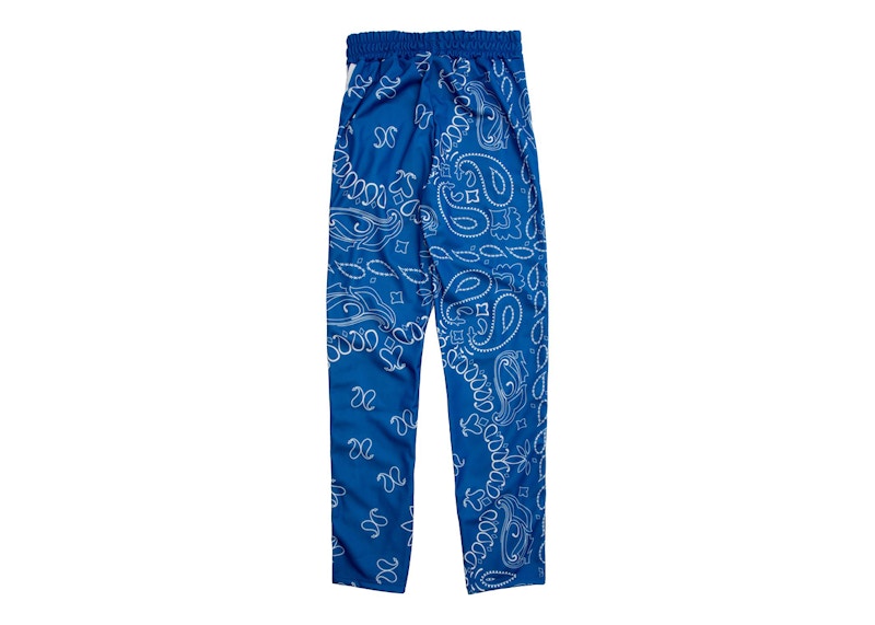 Garment Workshop Bandana Paisley Hidden Zip Pants Blue