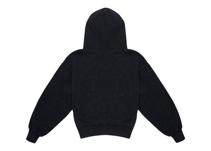 Garment Workshop Bandana Stonewashed Double Layer Hoodie Chaos Black