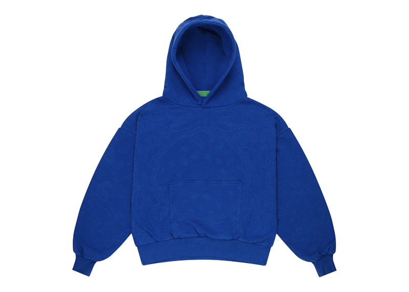 Garment Workshop Bandana Stonewashed Double Layer Hoodie Royal Blue