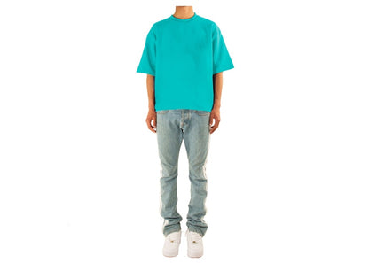 Garment Workshop Classic Boxy Fit Cotton Tee Teal Blue