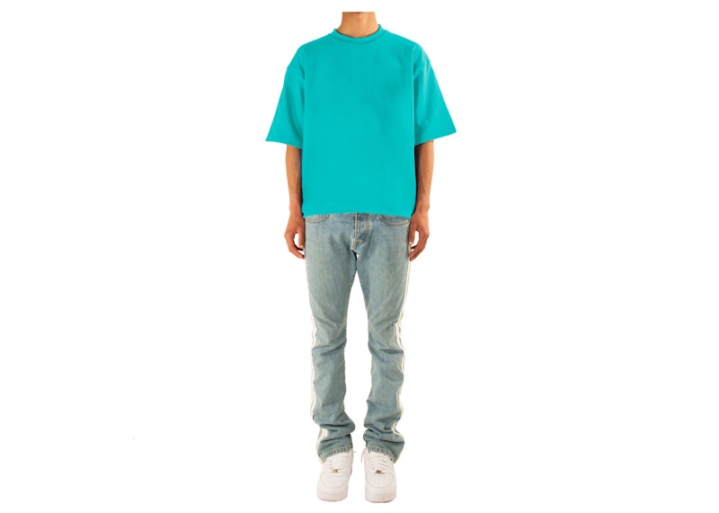 Garment Workshop Classic Boxy Fit Cotton Tee Teal Blue