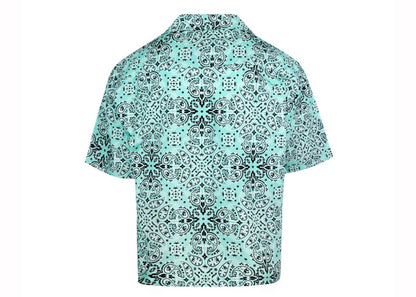 Garment Workshop Cotton Bandana Paisley Summer Shirt Viridian Green