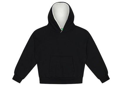 Garment Workshop Cotton Waffle Double Layer Hoodie Chaos Black