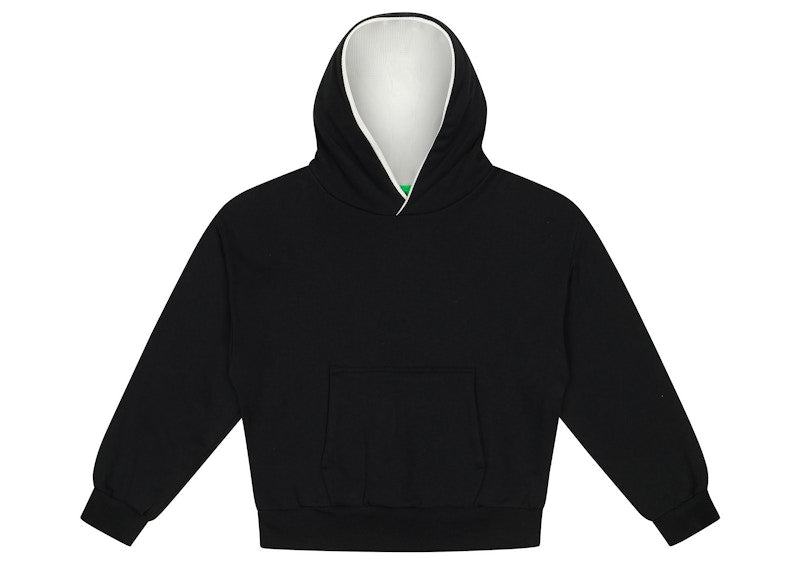 Garment Workshop Cotton Waffle Double Layer Hoodie Chaos Black