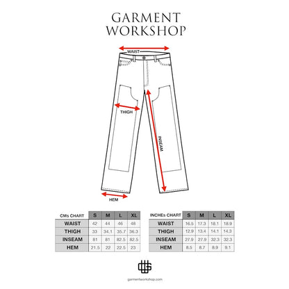 Garment Workshop Double-Knee Carpenter Jeans Washed Black