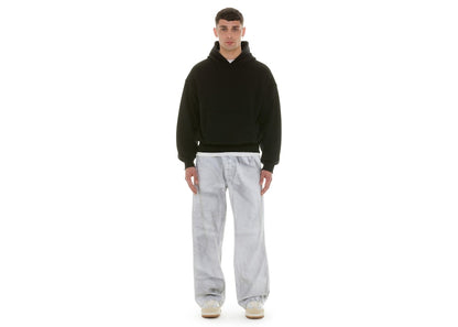Garment Workshop Double Layer Embroidered Hoodie Chaos Black