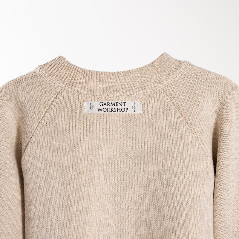 Garment Workshop Knitted Crewneck Sweater Heavy Cream