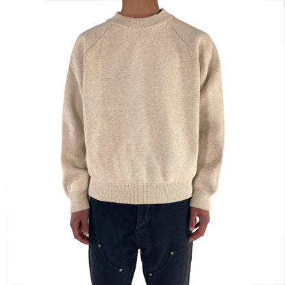 Garment Workshop Knitted Crewneck Sweater Heavy Cream