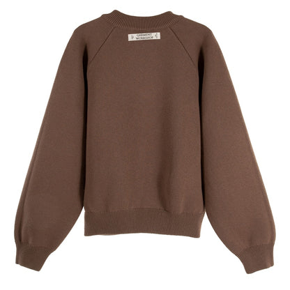 Garment Workshop Knitted Crewneck Sweater Mocha Brown