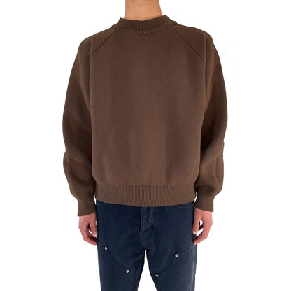 Garment Workshop Knitted Crewneck Sweater Mocha Brown