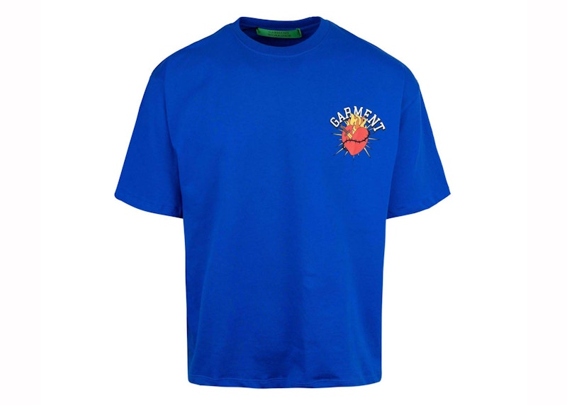 Garment Workshop Print Heart T-shirt Brady Blue