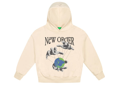 Garment Workshop Single Layer New Order Print Hoodie Heavy Cream