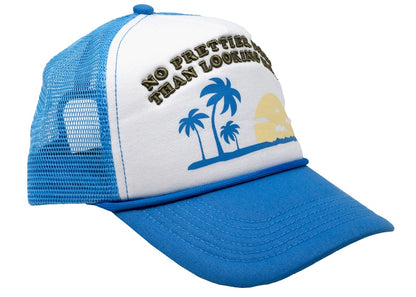 Garment Workshop Sun and Palm Trucker Hat Sky Blue/White