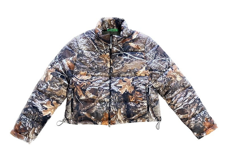 Garment Workshop Tree Camouflage Print Boxy Puffer Jacket (In-store) Multi