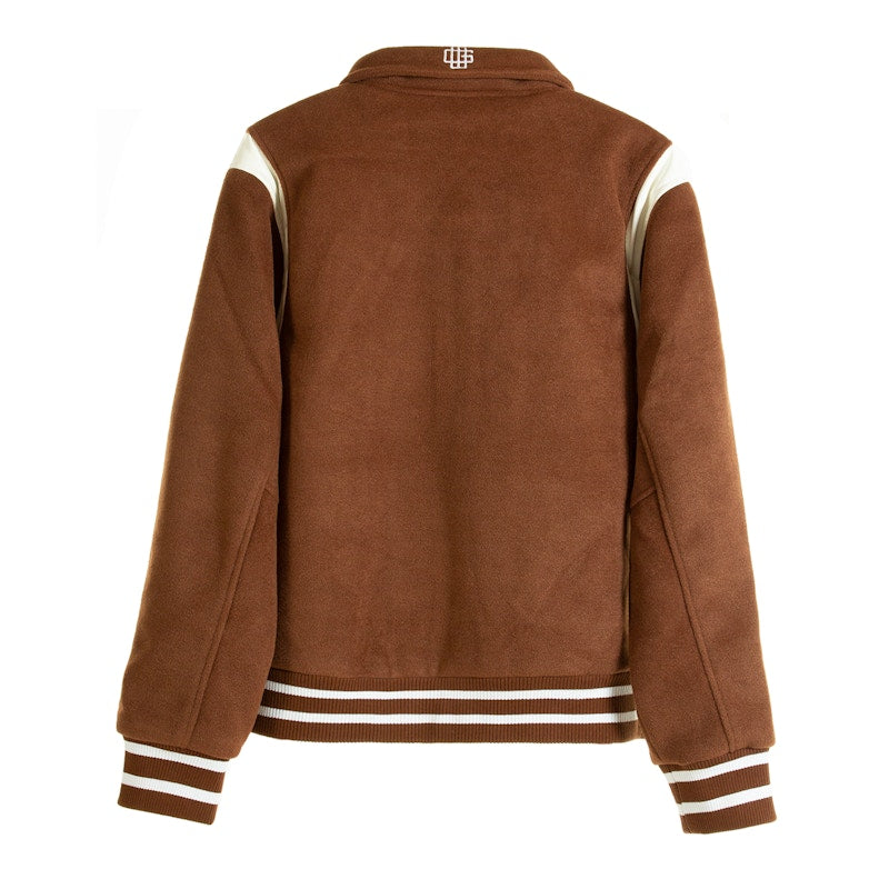 Garment Workshop Varsity Jacket Mocha Brown