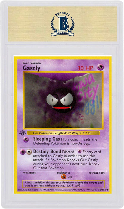 Gastly 1999 Pokemon TCG Base Set 1st Edition #50/102 (PSA or BGS Graded)