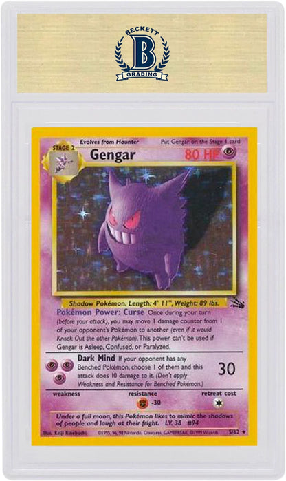 Gengar-Holo 1999 Pokemon TCG Fossil #5/62 (PSA or BGS Graded)
