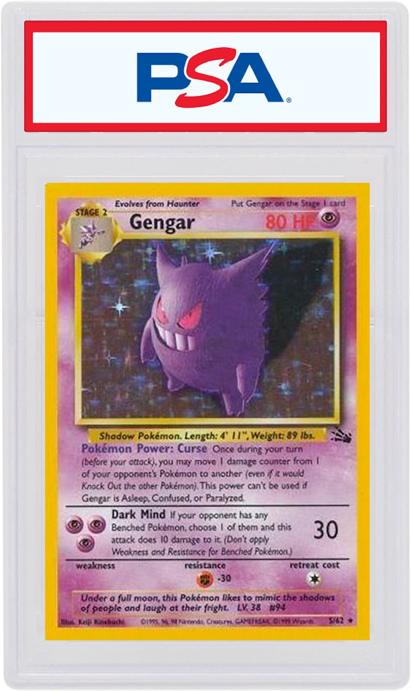 Gengar-Holo 1999 Pokemon TCG Fossil #5/62 (PSA or BGS Graded)