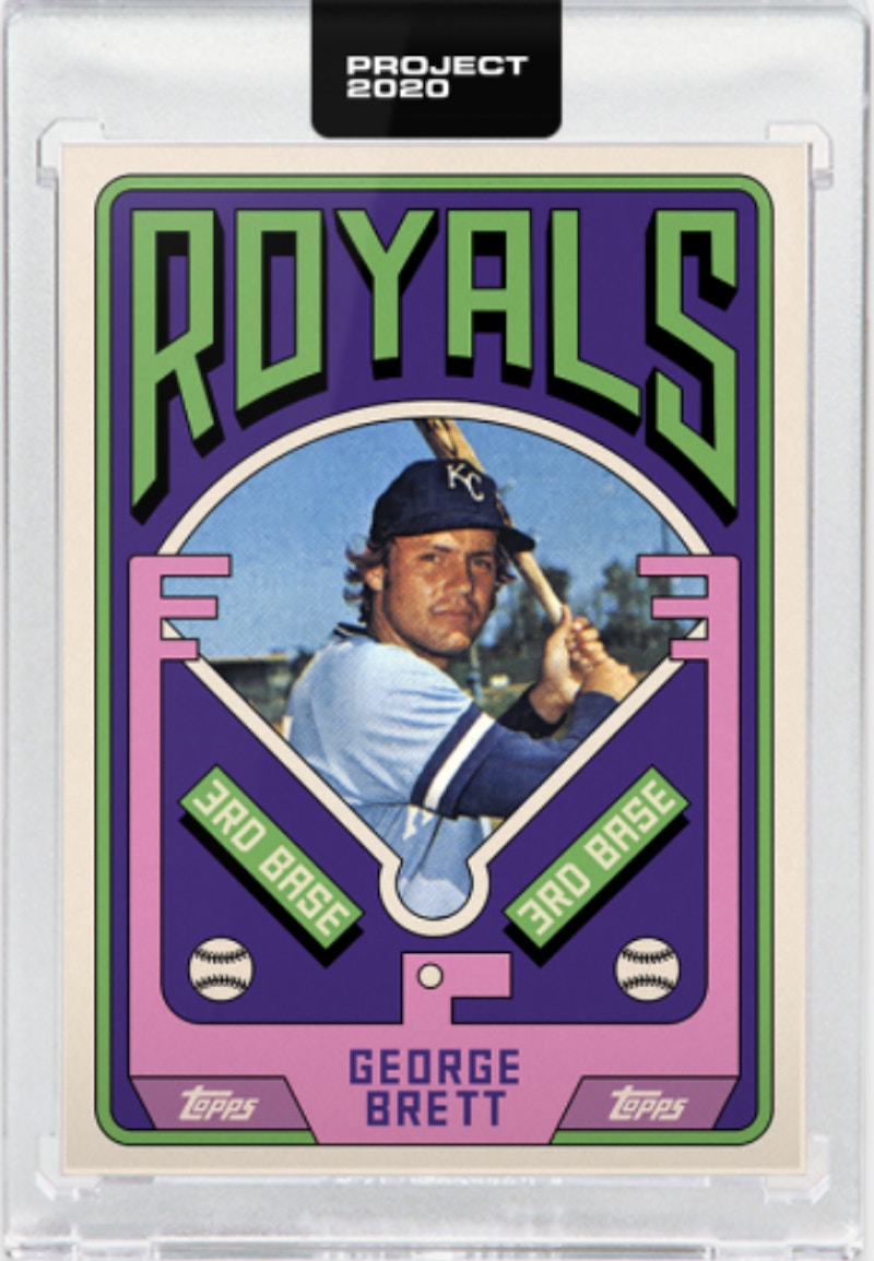 George Brett 1975 Topps Project 2020 Grotesk Artist Proof /20 #75