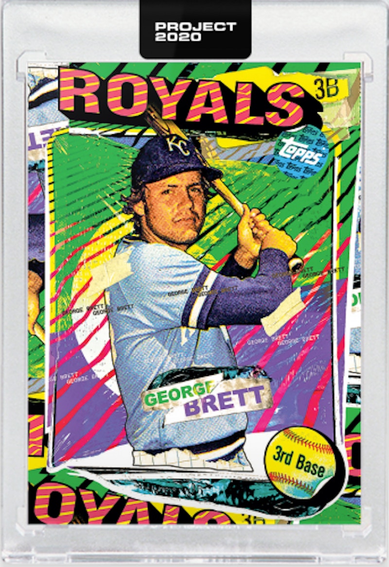 George Brett 1975 Topps Project 2020 Tyson Beck Artist Proof /20 #55
