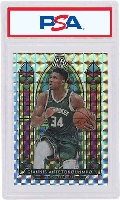 Giannis Antetokounmp 2019 Panini Mosaic Stained Glass #7 (PSA or BGS Graded)