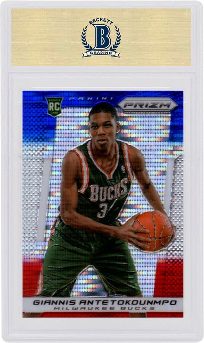 Giannis Antetokounmpo 2013 Panini Prizm Rookie Red/White/Blue Pulsar #290 (PSA or BGS Graded)