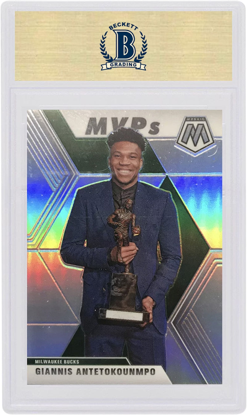 Giannis Antetokounmpo 2019 Panini Mosaic MVP's Silver #297 (PSA or BGS Graded)