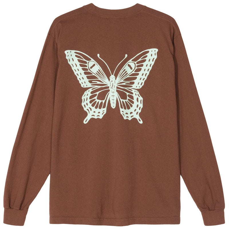 Girls Don't Cry Butterfly L/S T-shirt Brown