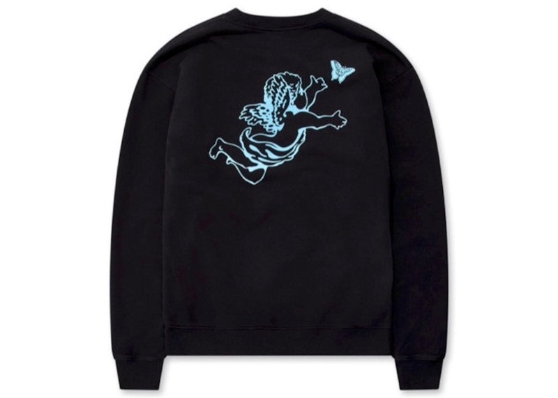 Girls Don't Cry GDC Angel Logo Crewneck Sweatshirt Black Blue