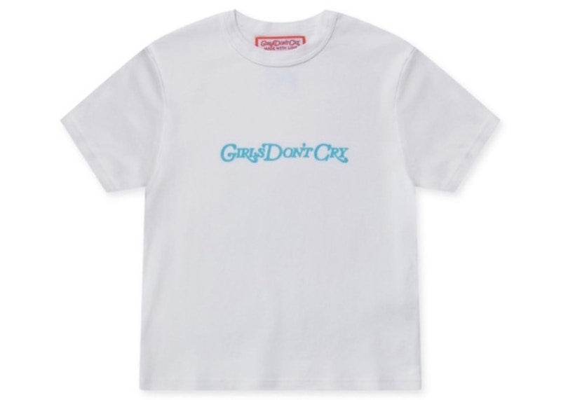 Girls Don't Cry GDC Logo S/S T-Shirt White Blue