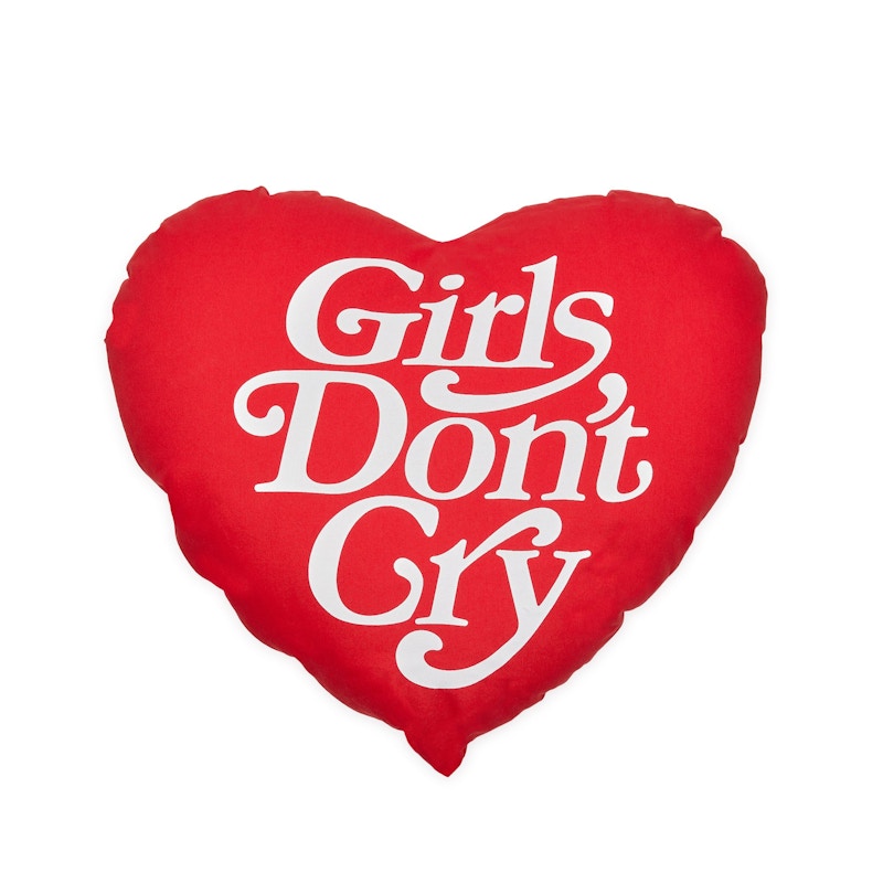 Girls Don't Cry Logo Pillow Red