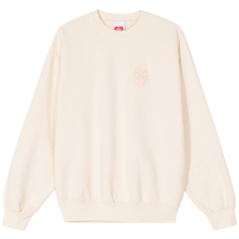 Girls Don't Cry Tonal Crewneck Sweatshirt Cream