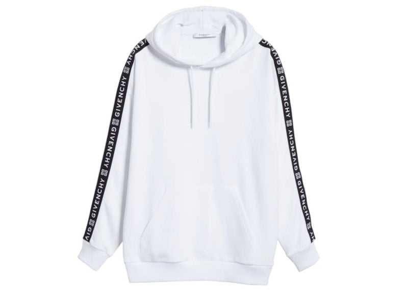 Givenchy 4G Branded Logo Tape Hoodie White