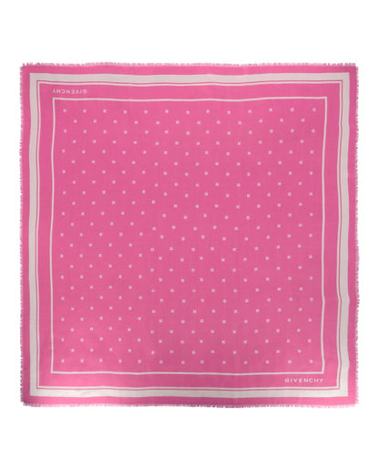 Givenchy 4G Cashmere and Silk Shawl Pink Ivory