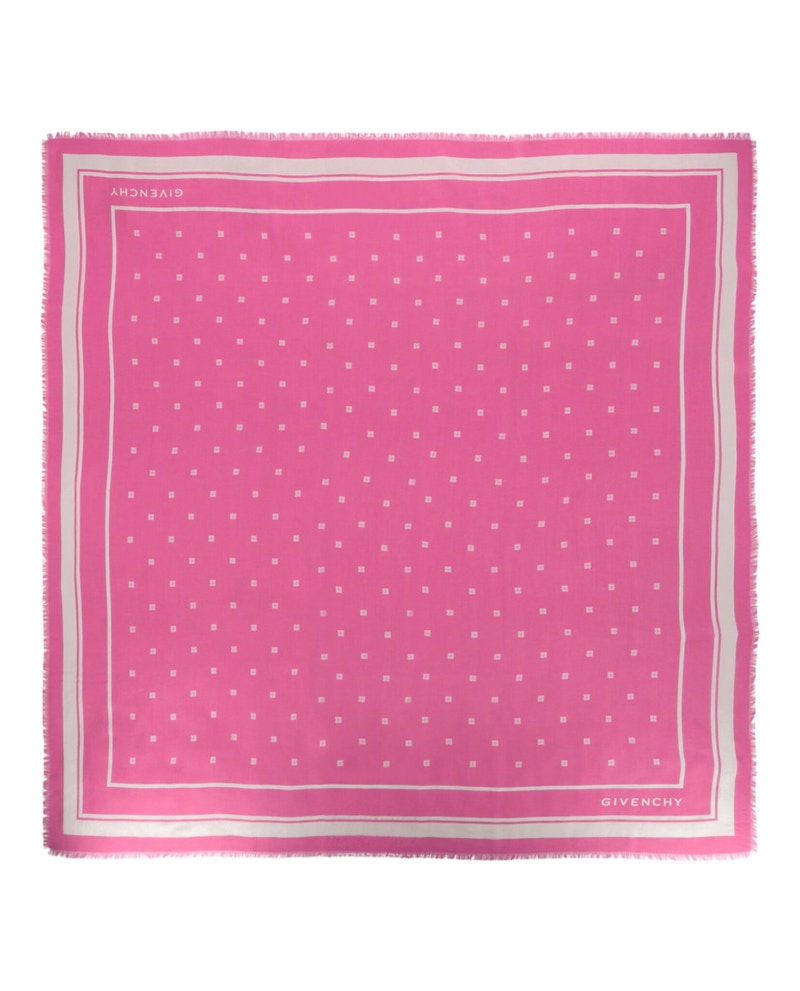 Givenchy 4G Cashmere and Silk Shawl Pink Ivory