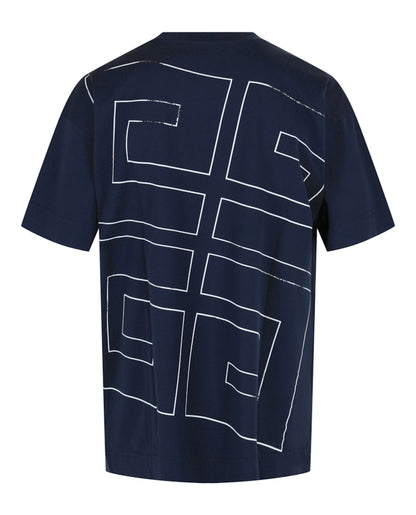 Givenchy 4G Cotton T-shirt Deep Blue