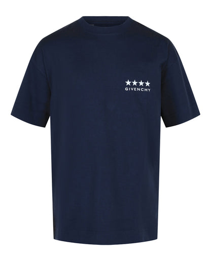 Givenchy 4G Cotton T-shirt Deep Blue