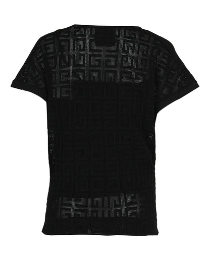 Givenchy 4G Draped Short Sleeve Top Black
