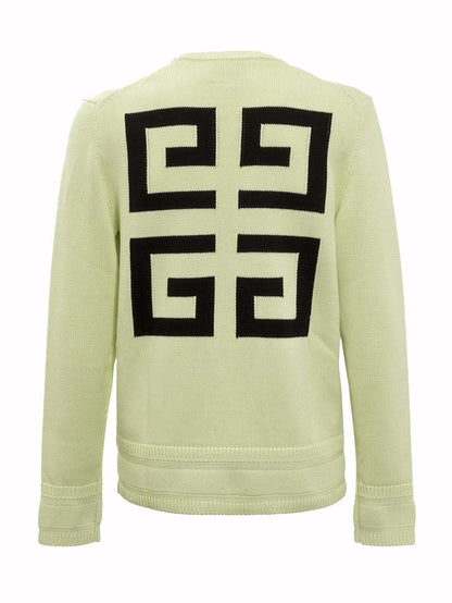 Givenchy 4G Intarsia Knitted Sweater Yellow/Black