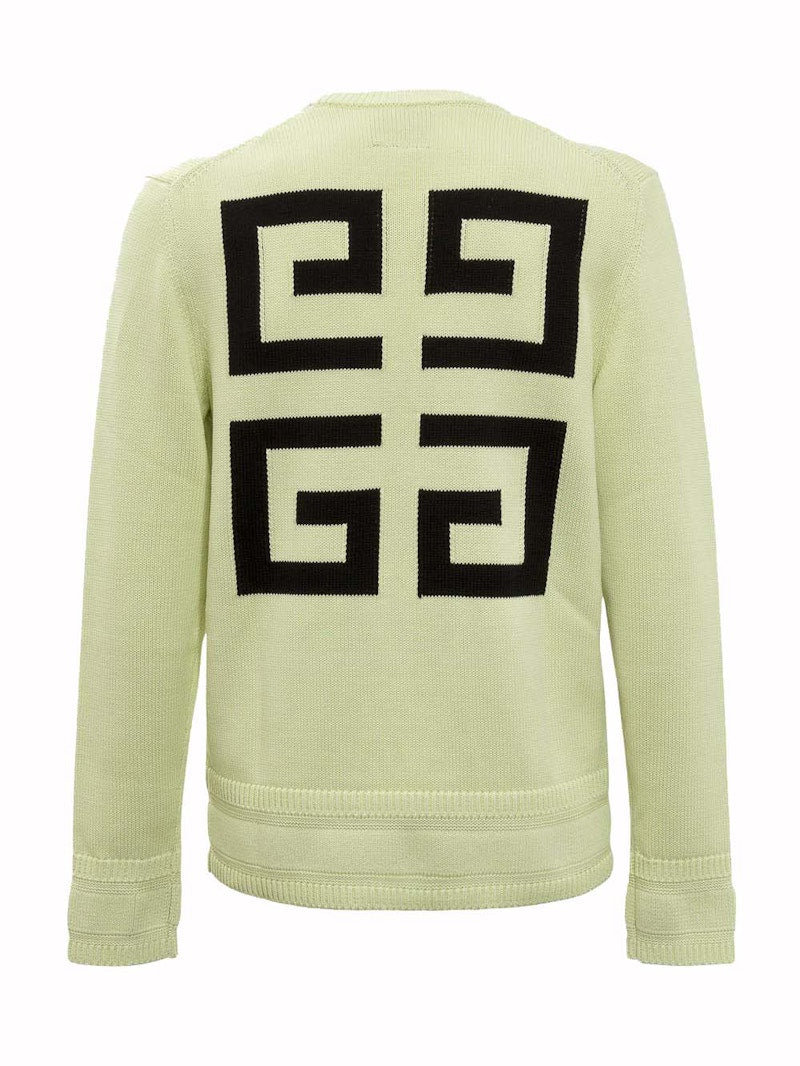 Givenchy 4G Intarsia Knitted Sweater Yellow/Black
